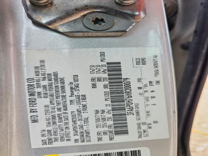 Продаж на аукціоні авто 2017 Ford Fusion, vin: 3FA6P0H76HR200079, номер лоту: 70557436