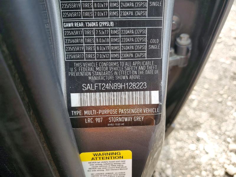 Aukcja sprzedaży 2009 Land Rover Lr2, vin: SALFT24N89H128223, numer aukcji: 72860396