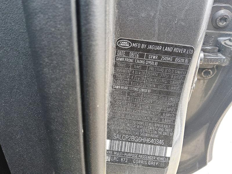 68263566 :رقم المزاد ، SALCP2BG6HH640346 vin ، 2017 Land Rover Discovery Sport مزاد بيع