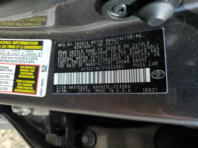 Продаж на аукціоні авто 2023 Toyota Camry Hybrid, vin: 4T1S31AK1PU055965, номер лоту: 71602766