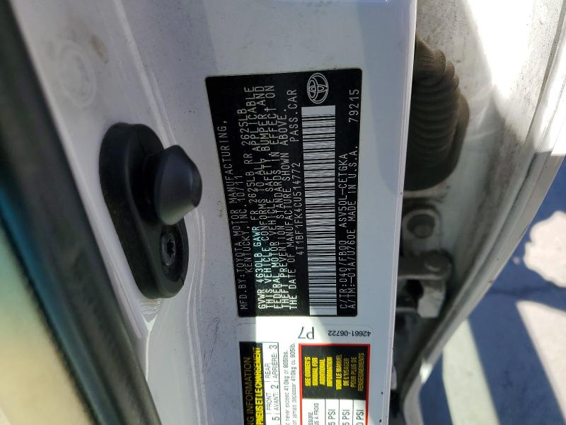 71607646 :رقم المزاد ، 4T1BF1FK4CU514772 vin ، 2012 Toyota Camry مزاد بيع