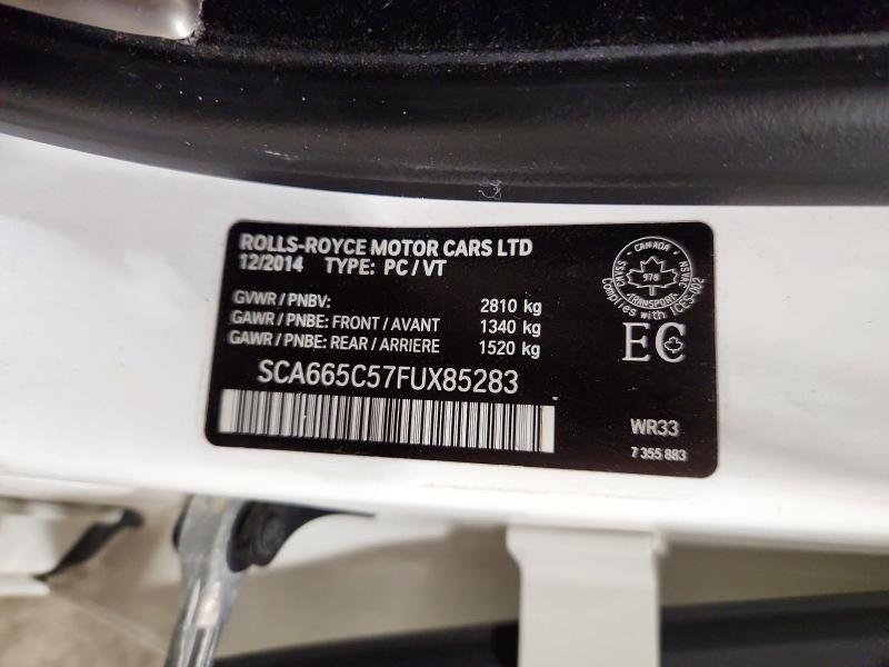 Продажа на аукционе авто 2015 Rolls-royce Wraith, vin: SCA665C57FUX85283, номер лота: 72005726