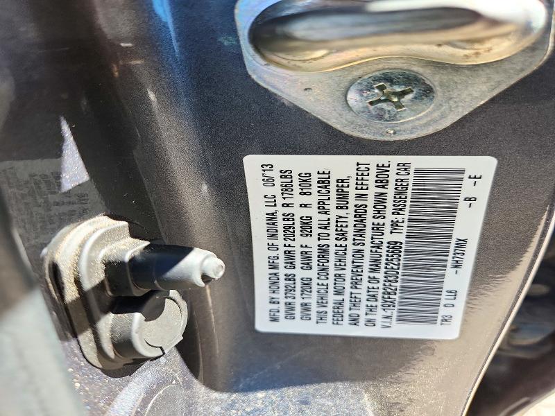 2013 Honda Civic მანქანა იყიდება აუქციონზე, vin: 19XFB2F83DE255669, აუქციონის ნომერი: 71897806