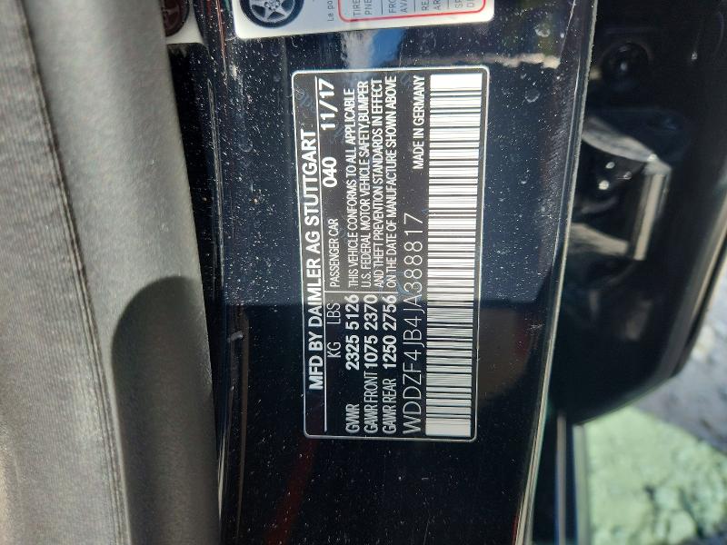 Auction sale of the 2018 Mercedes-benz E, vin: WDDZF4JB4JA388817, lot number: 71048456
