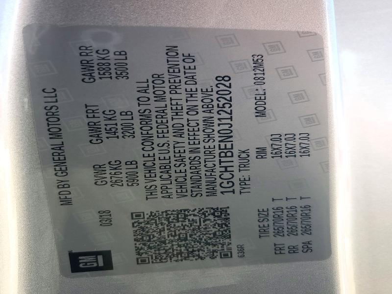 Aukcja sprzedaży 2018 Chevrolet Colorado, vin: 1GCHTBEN0J1252028, numer aukcji: 71366686