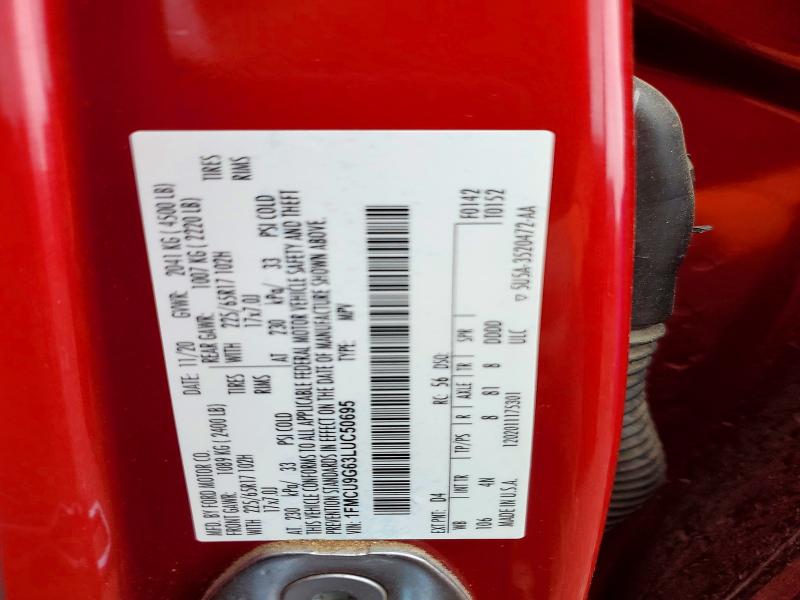 Продаж на аукціоні авто 2020 Ford Escape, vin: 1FMCU9G63LUC50695, номер лоту: 72581286