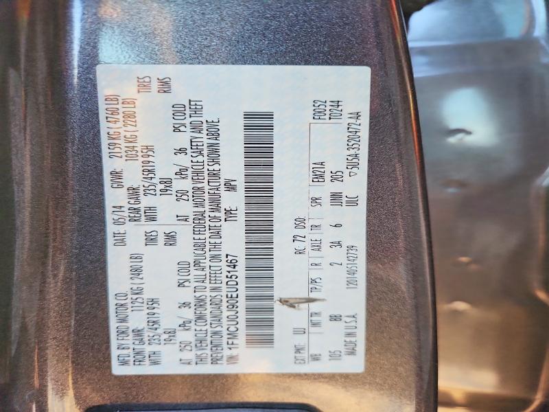 71552856 :رقم المزاد ، 1FMCU0J90EUD51467 vin ، 2014 Ford Escape مزاد بيع