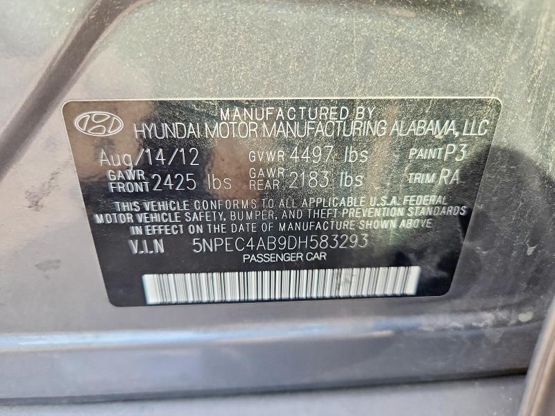Aukcja sprzedaży 2013 Hyundai Sonata, vin: 5NPEC4AB9DH583293, numer aukcji: 71218176