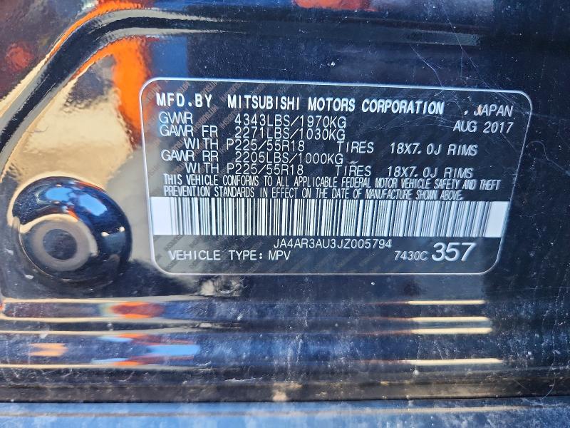 Продаж на аукціоні авто 2018 Mitsubishi Outlander Sport, vin: JA4AR3AU3JZ005794, номер лоту: 71713016