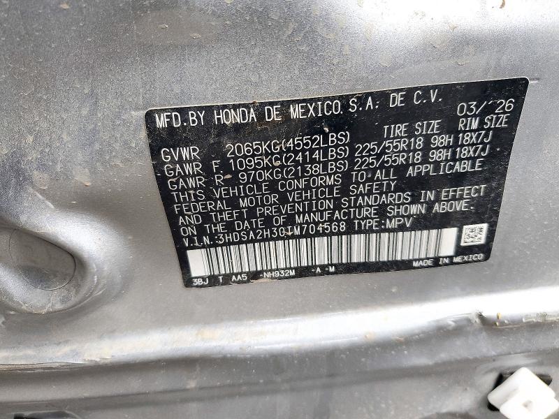 Aukcja sprzedaży 2026 Acura Adx, vin: 3HDSA2H30TM704568, numer aukcji: 72432036