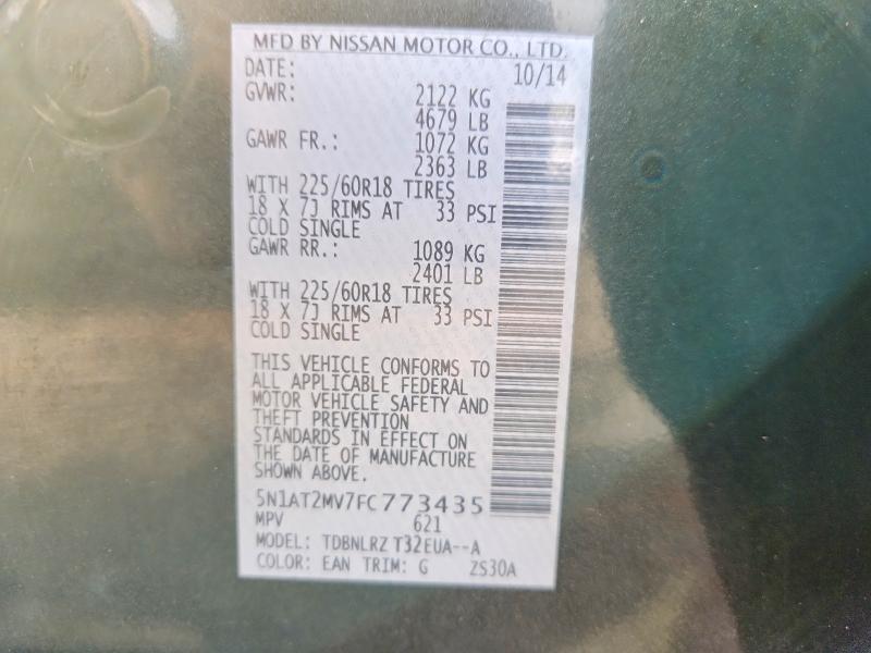 Продажа на аукционе авто 2015 Nissan Rogue, vin: 5N1AT2MV7FC773435, номер лота: 70882706