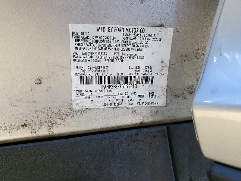 2014 Ford Taurus მანქანა იყიდება აუქციონზე, vin: 1FAHP2F8XEG155313, აუქციონის ნომერი: 72911696