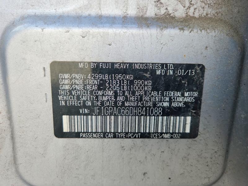 Продажа на аукционе авто 2013 Subaru Impreza, vin: JF1GPAC66DH841088, номер лота: 71744236