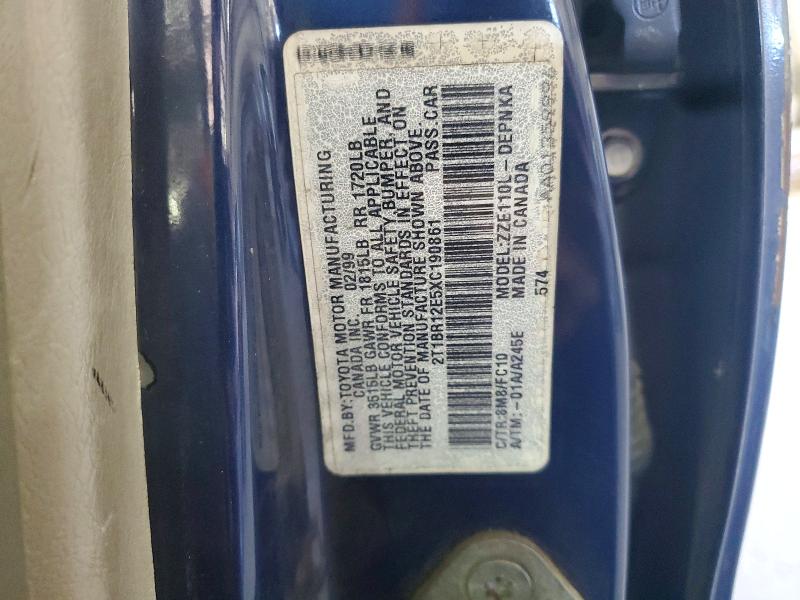 Продажа на аукционе авто 1999 Toyota Corolla, vin: 2T1BR12E5XC190861, номер лота: 71709756