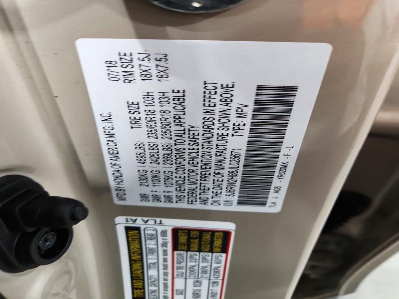 71321636 :رقم المزاد ، 5J6RW2H88JL025671 vin ، 2018 Honda Cr-v مزاد بيع