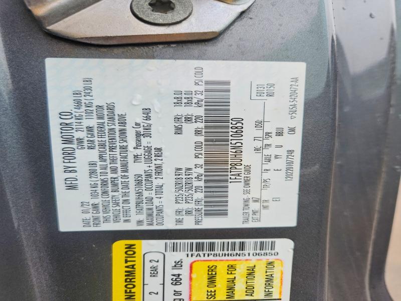 Aukcja sprzedaży 2022 Ford Mustang, vin: 1FATP8UH6N5106850, numer aukcji: 71362536