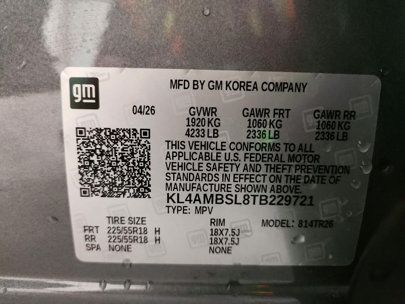 Продажа на аукционе авто 2026 Buick Encore Gx, vin: KL4AMBSL8TB229721, номер лота: 72244086