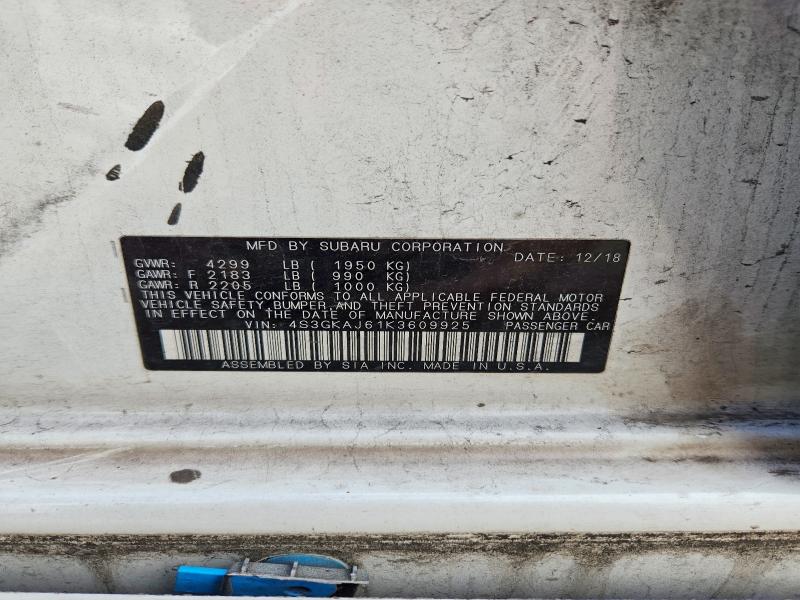 Продажа на аукционе авто 2019 Subaru Impreza, vin: 4S3GKAJ61K3609925, номер лота: 71158496