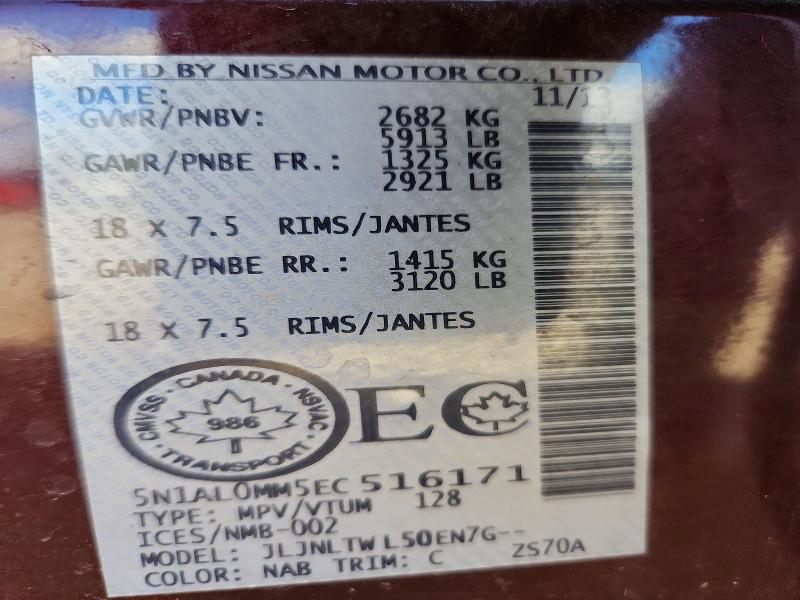 Продаж на аукціоні авто 2014 Infiniti Qx60, vin: 5N1AL0MM5EC516171, номер лоту: 71092866