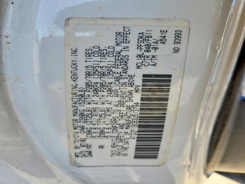 Aukcja sprzedaży 2003 Toyota Sienna, vin: 4T3ZF19C63U513794, numer aukcji: 71271406