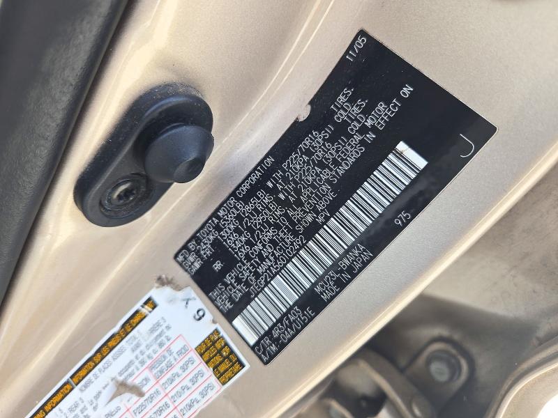 2006 Toyota Highlander მანქანა იყიდება აუქციონზე, vin: JTEGP21A560102492, აუქციონის ნომერი: 72348236