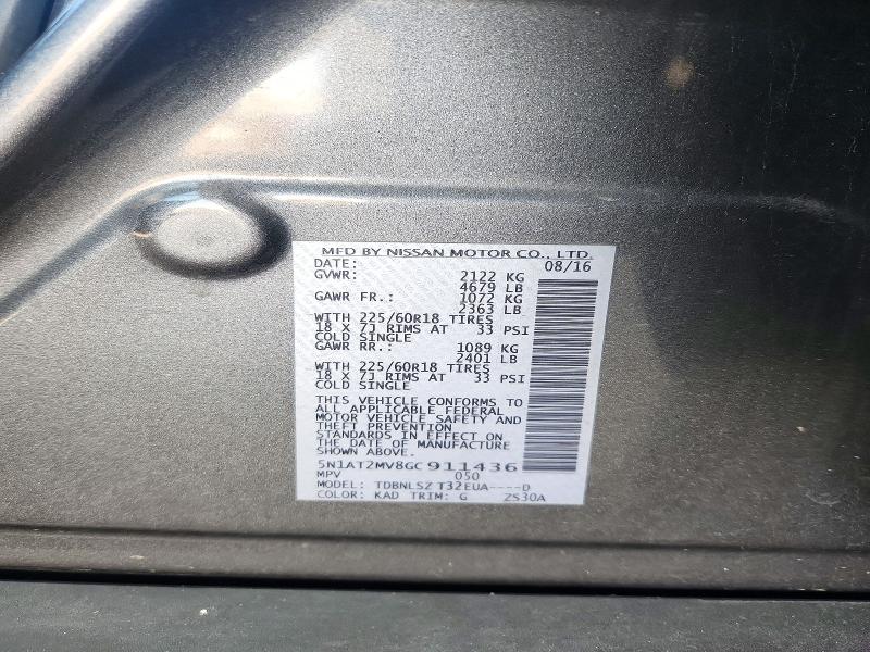 Продаж на аукціоні авто 2016 Nissan Rogue, vin: 5N1AT2MV8GC911436, номер лоту: 72718966