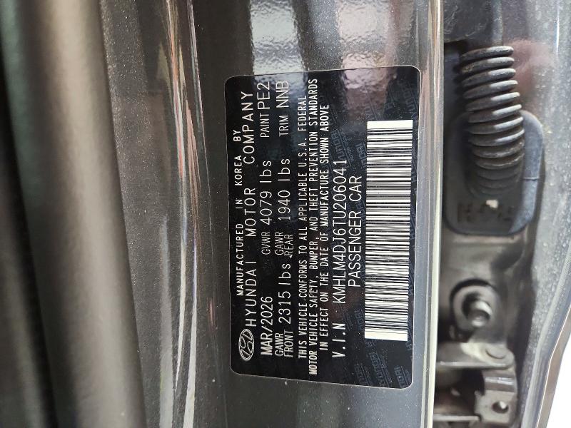 Продажа на аукционе авто 2026 Hyundai Elantra Hybrid, vin: KMHLM4DJ6TU206041, номер лота: 72452026