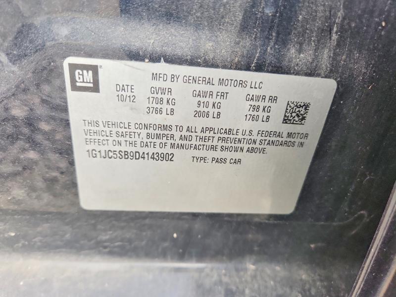 Продаж на аукціоні авто 2013 Chevrolet Sonic, vin: 1G1JC5SB9D4143902, номер лоту: 70559826