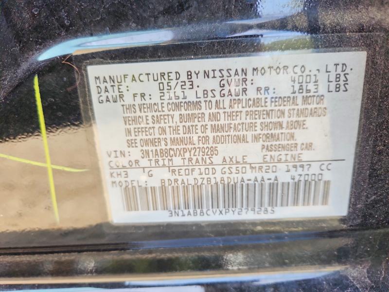Продажа на аукционе авто 2023 Nissan Sentra, vin: 3N1AB8CVXPY279285, номер лота: 71491026