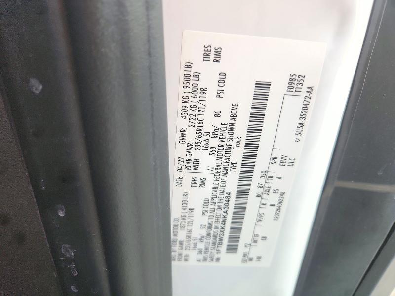 Продажа на аукционе авто 2022 Ford Transit, vin: 1FTBW3XK4NKA30484, номер лота: 72177186
