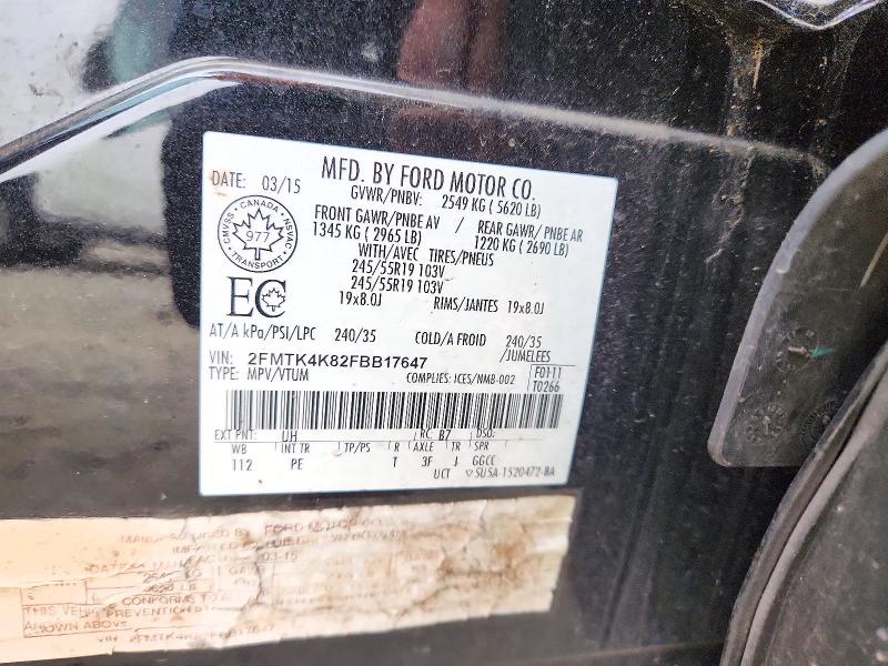 Продаж на аукціоні авто 2015 Ford Edge, vin: 2FMTK4K82FBB17647, номер лоту: 71867956