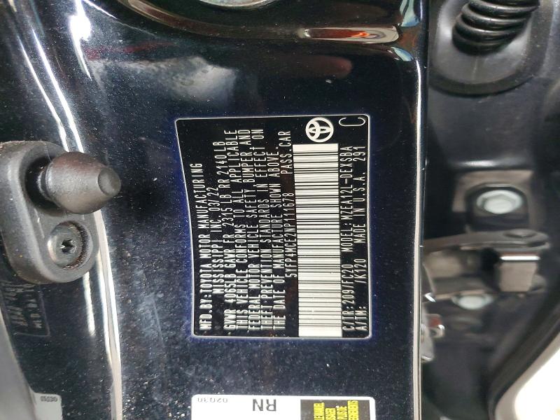 71760306 :رقم المزاد ، 5YFP4MCE2NP111678 vin ، 2022 Toyota Corolla مزاد بيع