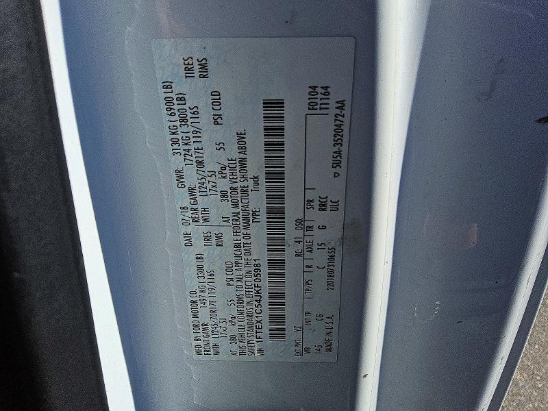 Aukcja sprzedaży 2018 Ford F150, vin: 1FTEX1C54JKF05981, numer aukcji: 71229906