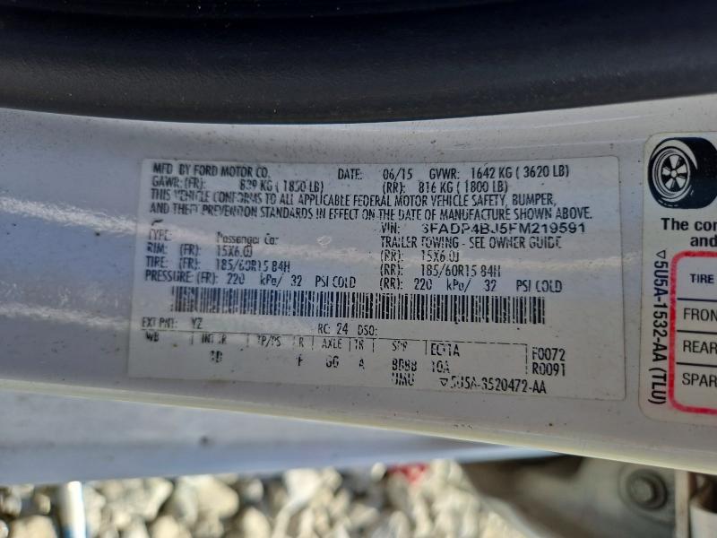 Продажа на аукционе авто 2015 Ford Fiesta, vin: 3FADP4BJ5FM219591, номер лота: 71387556