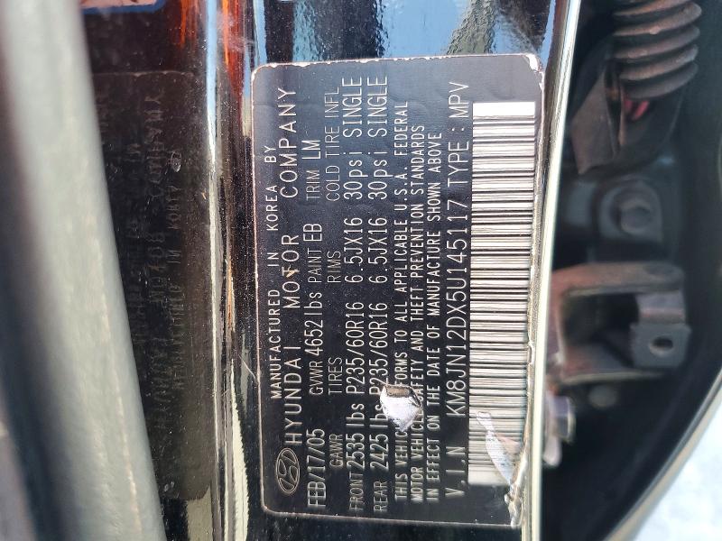 Aukcja sprzedaży 2005 Hyundai Tucson, vin: KM8JN12DX5U145117, numer aukcji: 71403306