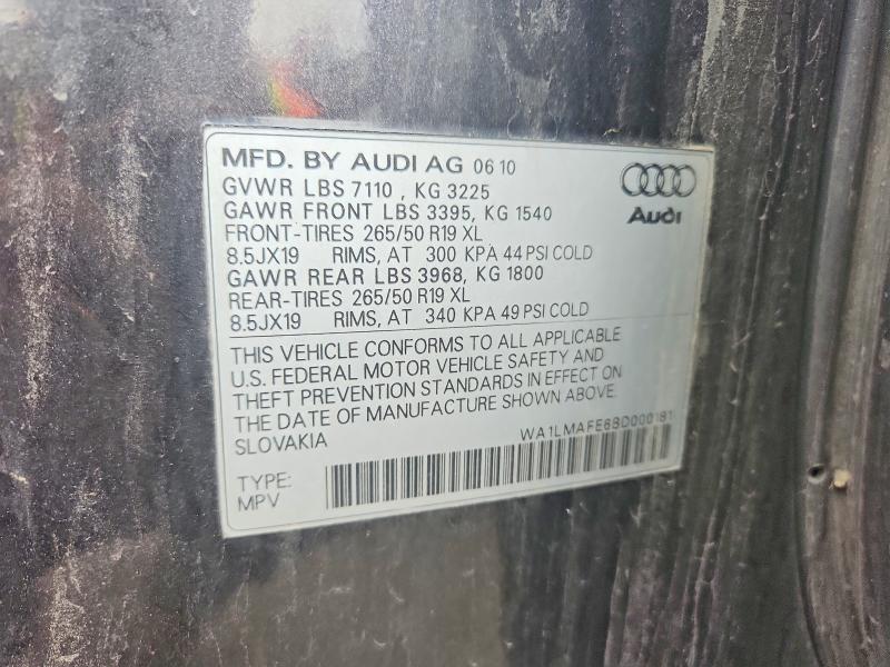 71141496 :رقم المزاد ، WA1LMAFE6BD000181 vin ، 2011 Audi Q7 مزاد بيع