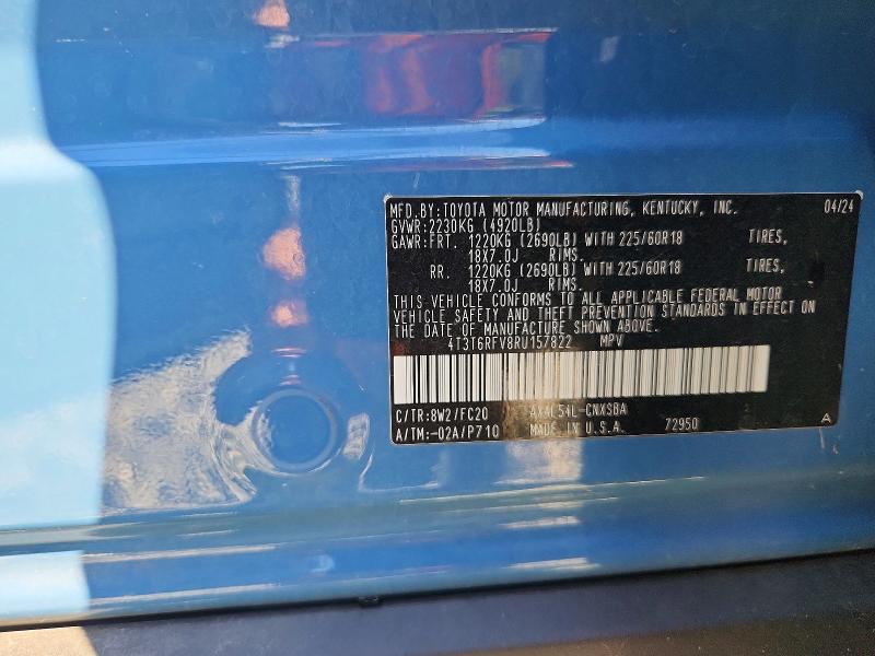 Aukcja sprzedaży 2024 Toyota Rav4, vin: 4T3T6RFV8RU157822, numer aukcji: 71353096