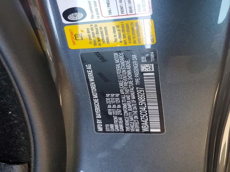 Auction sale of the 2020 Bmw 440i, vin: WBA4Z5C04L5N89297, lot number: 71808836