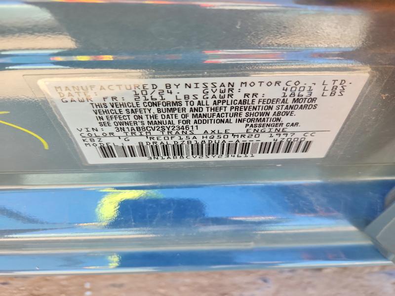 2025 Nissan Sentra მანქანა იყიდება აუქციონზე, vin: 3N1AB8CV2SY234611, აუქციონის ნომერი: 71629676