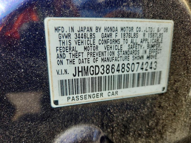 Продажа на аукционе авто 2008 Honda Fit, vin: JHMGD38648S074243, номер лота: 71092366