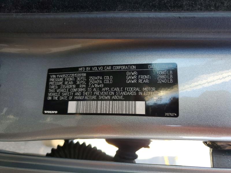 Продажа на аукционе авто 2011 Volvo Xc90, vin: YV4952CZ2B1599198, номер лота: 72594396