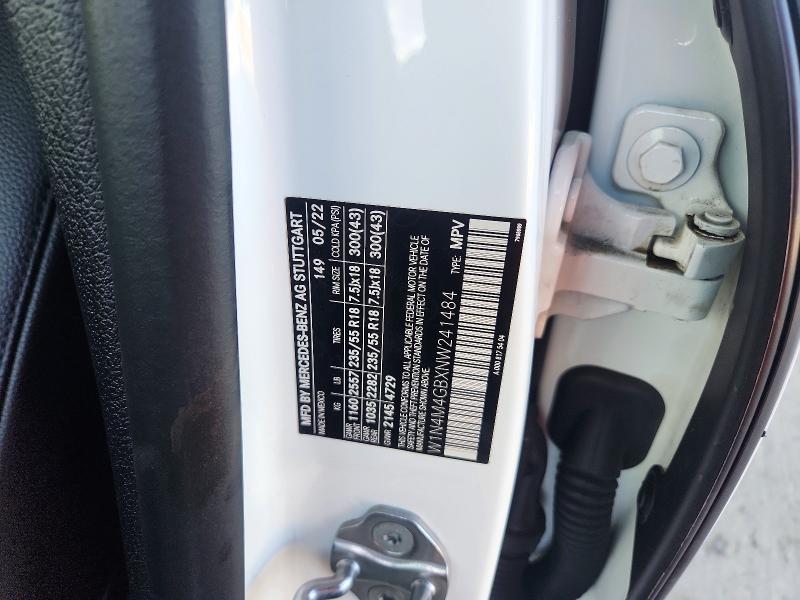 2022 Mercedes-benz Glb მანქანა იყიდება აუქციონზე, vin: W1N4M4GBXNW241484, აუქციონის ნომერი: 71201646