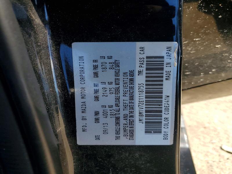 2014 Mazda 3 მანქანა იყიდება აუქციონზე, vin: JM1BM1V72E1118755, აუქციონის ნომერი: 71176406