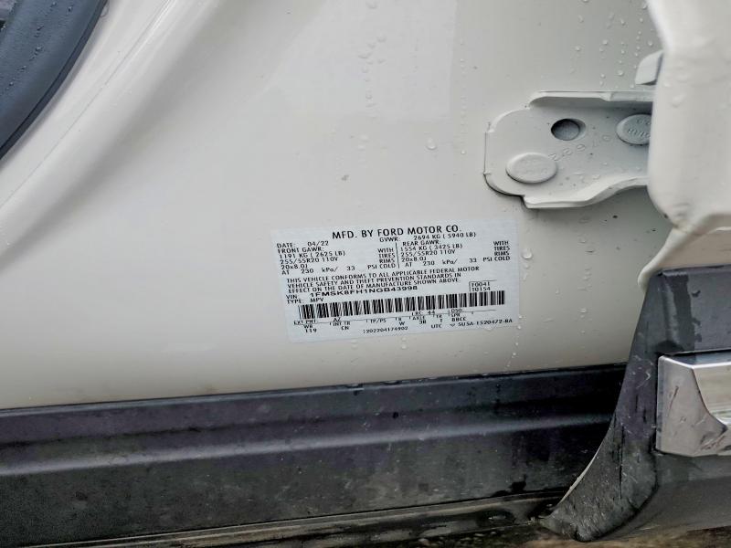 Aukcja sprzedaży 2022 Ford Explorer, vin: 1FMSK8FH1NGB43998, numer aukcji: 71232706