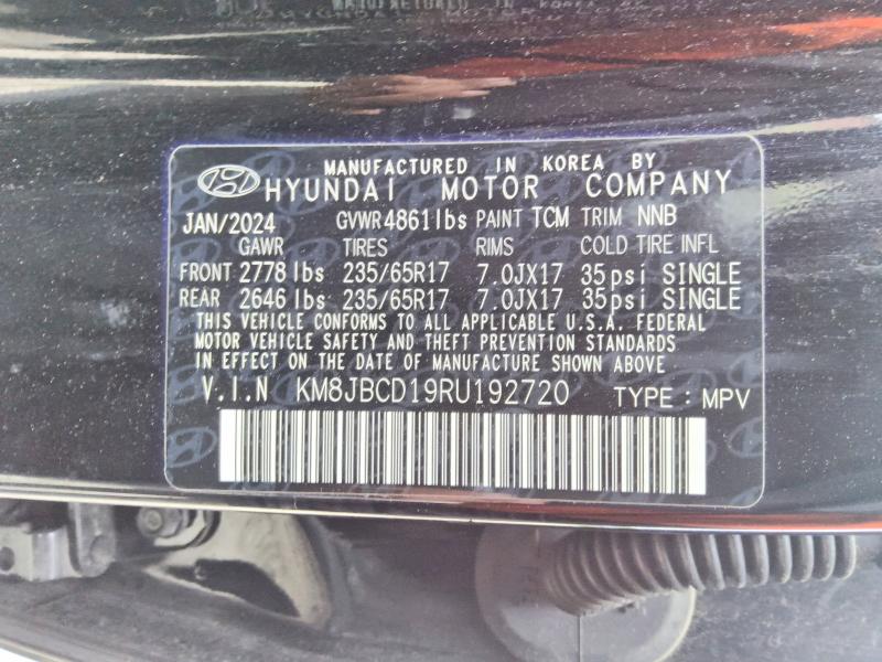 Продаж на аукціоні авто 2024 Hyundai Tucson, vin: KM8JBCD19RU192720, номер лоту: 71383396