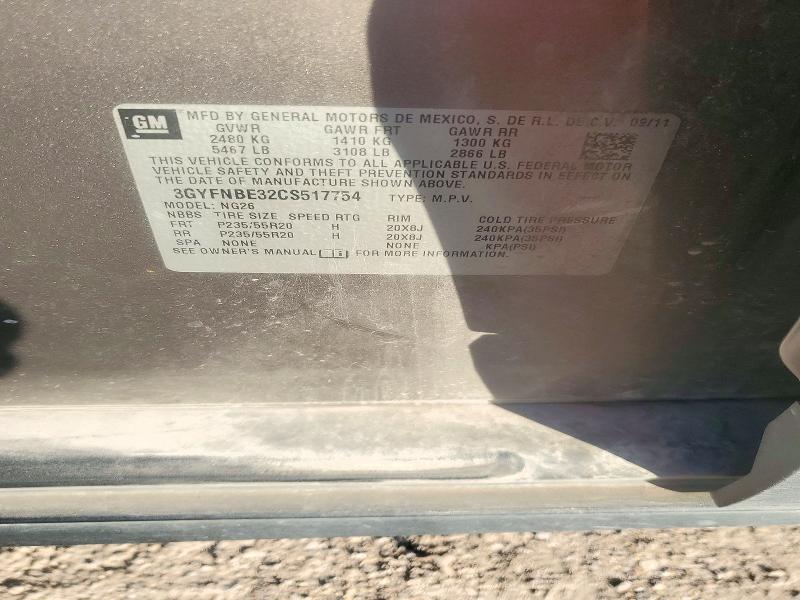 Продажа на аукционе авто 2012 Cadillac Srx, vin: 3GYFNBE32CS517754, номер лота: 72046116