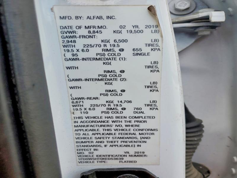 Продажа на аукционе авто 2019 Ford F550, vin: 1FD0W5HT0KED53639, номер лота: 69554986