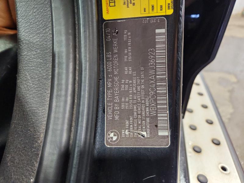 71421356 :رقم المزاد ، WBXPC9C4XAWJ36923 vin ، 2010 Bmw X3 مزاد بيع