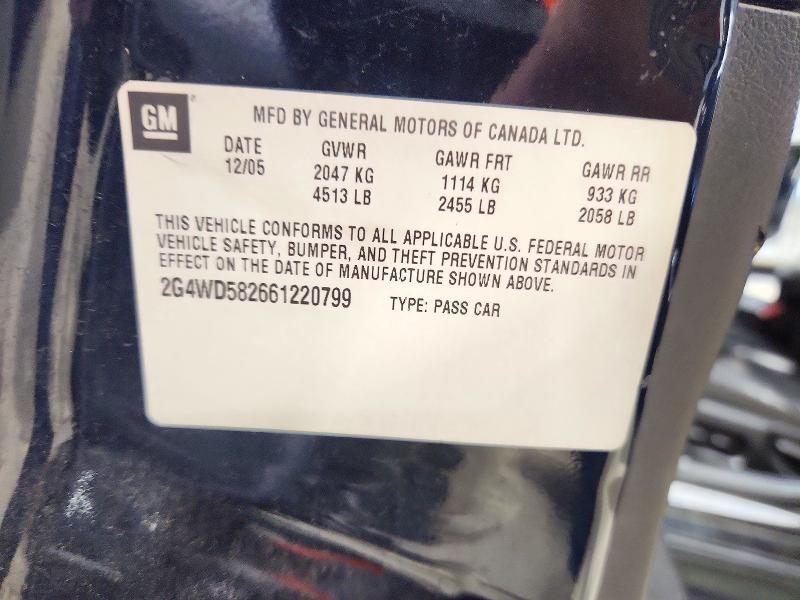 Продаж на аукціоні авто 2006 Buick Lacrosse, vin: 2G4WD582661220799, номер лоту: 72102906