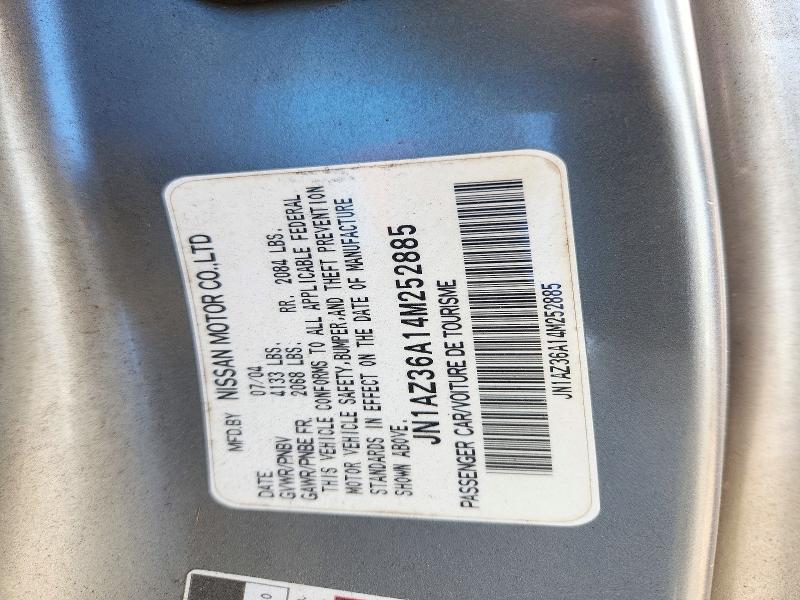 Auction sale of the 2004 Nissan 350z, vin: JN1AZ36A14M252885, lot number: 72412816
